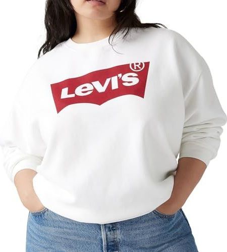LEVI’S PLUS - Sweater - Wit - Katoen - Ronde Hals