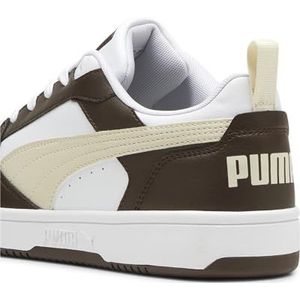 PUMA Unisex Rebound V6 Low Sneaker, Espresso Bruin-Alpine Sneeuwwitje, 12 UK, Espresso Bruin Alpine Sneeuw PUMA Wit, 47 EU