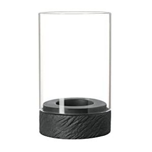 Villeroy & Boch Manufacture Rock Home windlicht maat S, 8 x 8 x 13 cm, zwart