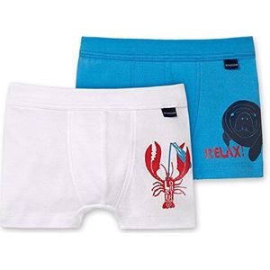 Schiesser Boxershorts voor jongens, hip shorts, verpakking van 2 stuks, meerkleurig (gesorteerd 1 901), 98 cm