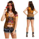 Yijja Fast Fun - Hippie Girl T-shirt voor volwassenen, korte mouwen, maat L (Charm Kingdom YJ00060)