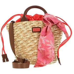 Mandarina Duck Seashell Straw Bag dames, kleur: roze, eenheidsmaat, Koraal, Eén maat