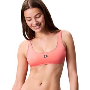 Calvin Klein - Koraal Bralette Badkleding - Dames - Rood - Nylon