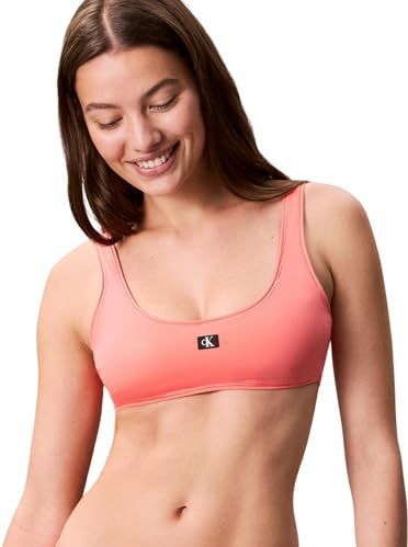 Calvin Klein - Koraal Bralette Badkleding - Dames - Rood - Nylon