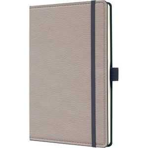 Sigel CO693 Premium notitieboek, lederlook, gestippeld, ca. A5, beige, hardcover, 194 pagina's, conceptum