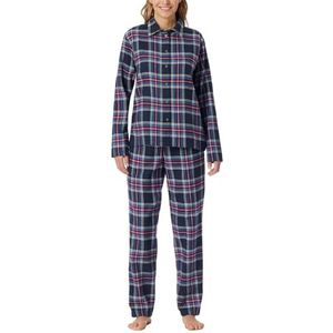 Schiesser - X-Mas Family - Lange Geweven Pyjama - Nachtblauw - Geruit