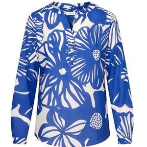 Seidensticker Dames Regular Fit Blouse met lange mouwen, blauw, 42, blauw, 42