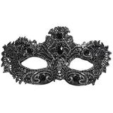Widmann Noblesse, 04704, oogmasker, in antiek zilver, met glitter en edelstenen, kostuumaccessoires, Venetiaans, carnaval, themafeest
