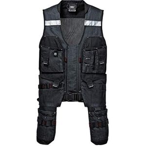 Sir Safety System MC2516Q8XX Heavy Vest Handwerker, Denim Blauw/Zwart, Maat 2X