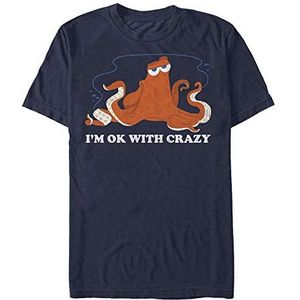 Pixar Unisex Finding Dory-Okay Crazy Organic T-shirt met korte mouwen, marineblauw, L, donkerblauw, L