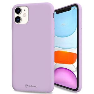 i-Paint Beschermhoes voor iPhone 11, van siliconen, lavendel, met microvezel binnenzijde
