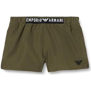 Emporio Armani Zwemboxer met logoband voor heren, Militair Groen, 58