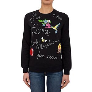 Love Moschino Dames sweatshirt sweatshirts, zwart (Black C74), 44
