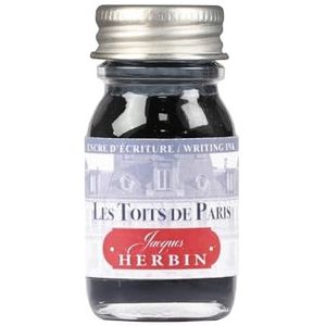 Jacques Herbin 11806T - Schrijffles voor vulpen en rollerball pennen - 10 ml - grijs - Les Toits de Paris