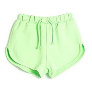 Koton Girls Shorts Basic Trekkoord Zakken Katoen, groen (786), 5-6 Jaar