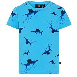LEGO Jongens T-Shirt roofvis LWTaylor 305, 593 Bright Blue, 152 Unisex Volwassenen