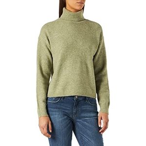 PIECES Pcskyla Ls Roll Neck Wool Knit Bc Pullover voor dames, diep lichen green, L