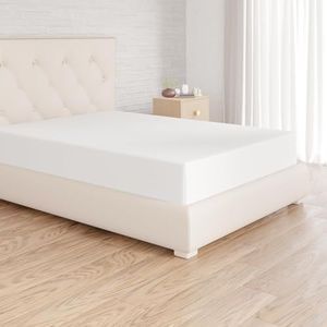 Amazon Basics Microvezel hoeslaken, wit, 160 x 200 x 30 cm