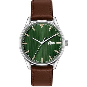 Lacoste Mannen analoog quartz horloge met lederen band 2011230, Groen