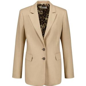 Gerry Weber Blazer met lange mouwen, camel beige strepen, 38