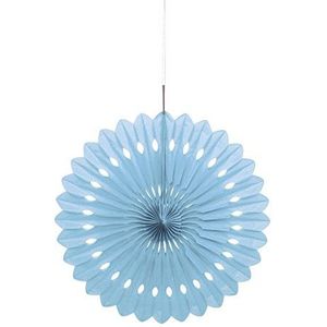 Unique Party 63191-40cm Baby Blauw Tissue Papier Ventilator Decoratie