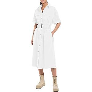 Replay Dames W9009 jurk, 001 wit, XS, 001, wit, XS