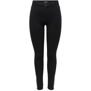 ONLY Women ONLROYAL HW SK Hem Zip CLEAN LA PIMBOX Jeans, zwart, S/32, zwart, 32 NL/S/L