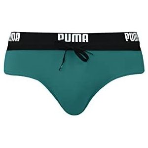 PUMA Men's Logo Swim Briefs, Teal, XL, teal, XL