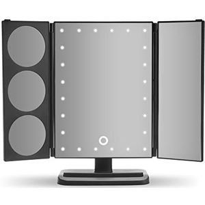 Gillian Jones - Hollywood Panel Mirror w. LED Licht & Touch Functie - Zwart