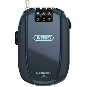 ABUS Combiflex-kabelslot - slot voor beveiliging van ski's, helm, kinderwagen en bagage - Trip 85-85 cm lang - 3 mm dik - met cijfercode - blauw