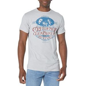 Liquid Blue Uniseks Standard Creedence Clearwater Revival Travelin' Band T-shirt voor volwassenen, Grijs, L