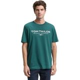 Tom Tailor - T-shirt - Jasper green - Met Frontprint