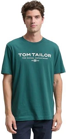 Tom Tailor - T-shirt - Jasper green - Met Frontprint