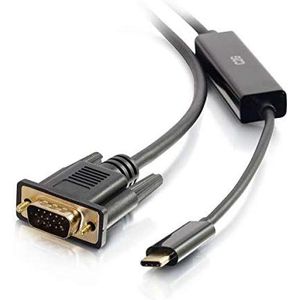 C2G 4.5m USB-C naar VGA Full HD Video & Audio Adapter Geschikt voor gebruik met Projectoren, Hdtv's, Monitoren en meer