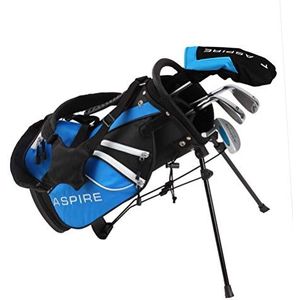 Aspire Junior Plus complete golfclubset voor kinderen en kinderen, 5 leeftijdsgroepen, jongens en meisjes, rechterhand (blauw leeftijd 3-4)