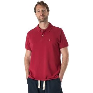 HEART AND SOUL Vintage poloshirt voor heren, Rood, Timeless, S