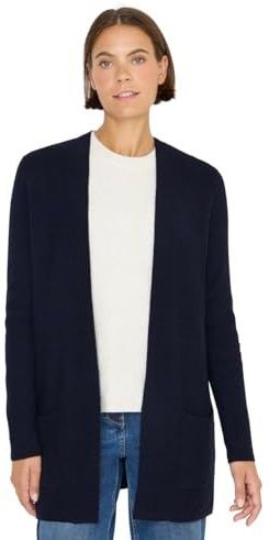 Cecil Dames Open gestructureerd vest in Blauw, Gr: L