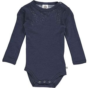 Müsli by Green Cotton Baby Boys Woolly Body Base Layer, Night Blue, 74, nachtblauw, 74 cm