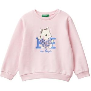 United Colors of Benetton Meisjes Maglia G/C M/L 3j68g10fu Hooded Sweatshirt, Rosa, UK, Rosa, L