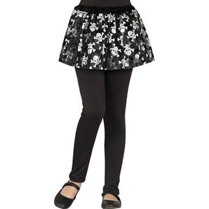 FIESTAS GUIRCA Zwarte tutu met piratenschedels (30 cm), kinderaccessoires voor Halloween en piratenfeesten, ideaal voor meisjes, zwart en zilver