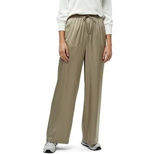Minus Kamia broek met hoge taille en wijde pijpen | beige broek dames | lente broek voor dames UK | maat 8