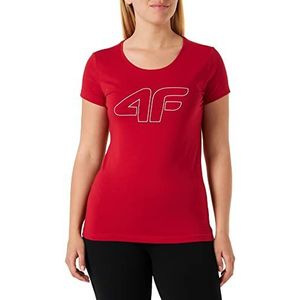 4F Dames T-shirt TSD353 rood, XL voor dames, Netto, XL