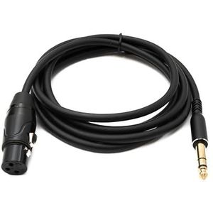 System-S Audio Kabel 2 m 6.35 mm jack plug naar XLR 3-pins female adapter in zwart