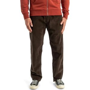 Taxer - Ribfluwelen Broek - Baggy Straight Fit - Katoen - Enzymenwas