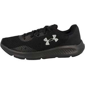 Under Armour UA W Charged Pursuit 3, Performance Sneakers dames, Black/Black/Metallic Silver, 42 EU