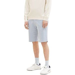 TOM TAILOR Denim Heren 1037121 Bermuda Shorts, 29317-Blue White Dobby, L, 29317 - Blauw Wit Dobby, L
