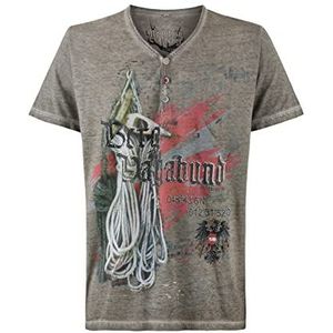 STOCKERPOINT - Bergvagabund Austria - Shirt - Stone Grey/Rood/Wit