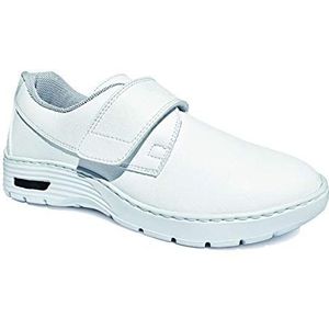 Gima - HF200 professionele schoenen, sneakers type, Unisex, antislip, antistatisch, waterdicht en Ulthra-licht, gemaakt van ademende microvezelstof, met klittenband, witte kleur, EU-maat 42, 1 paar.