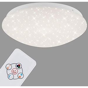 Briloner Leuchten Led-plafondlamp met afstandsbediening, kleurveranderingsoptie, nachtlichtfunctie, dimbaar, metaal, 10 W, wit