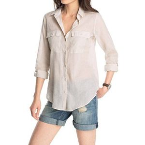 Esprit Damesblouse Regular Fit van linnen